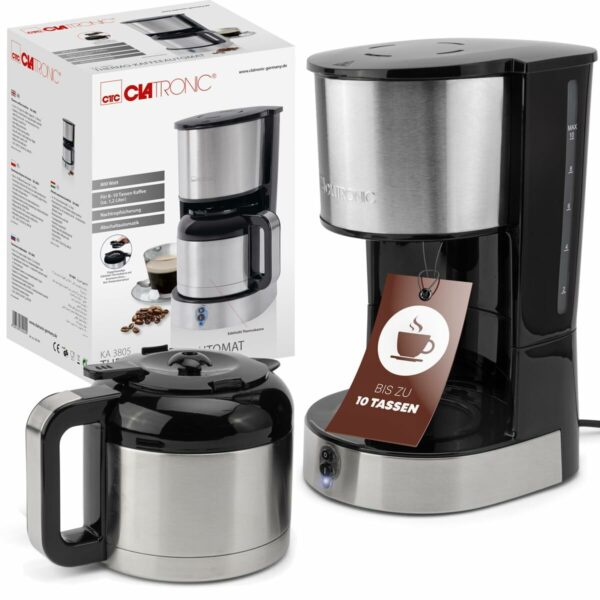 Superautomatic Coffee Maker Clatronic KA 3805 Black Steel 800 W - Image 2