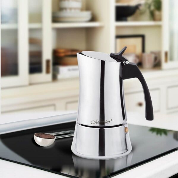 Italian Coffee Pot Feel Maestro MR-1668-6 Silver Stainless steel 18/10 300 ml 6 Cups - Image 2
