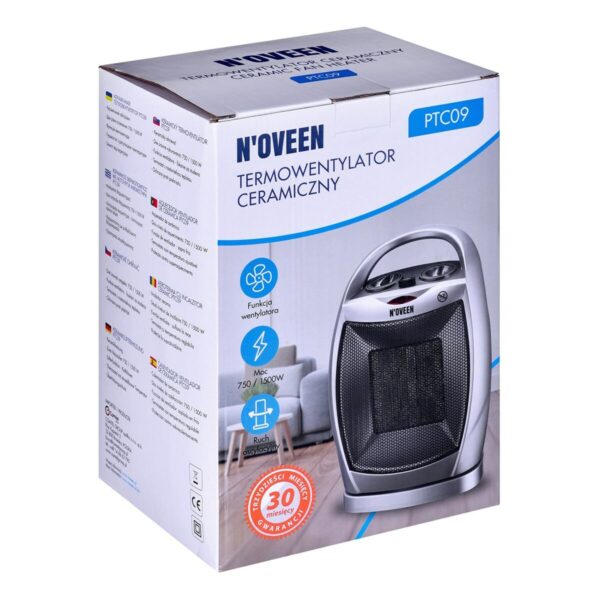 Portable Fan Heater N'oveen PTC09 White 1500 W - Image 7