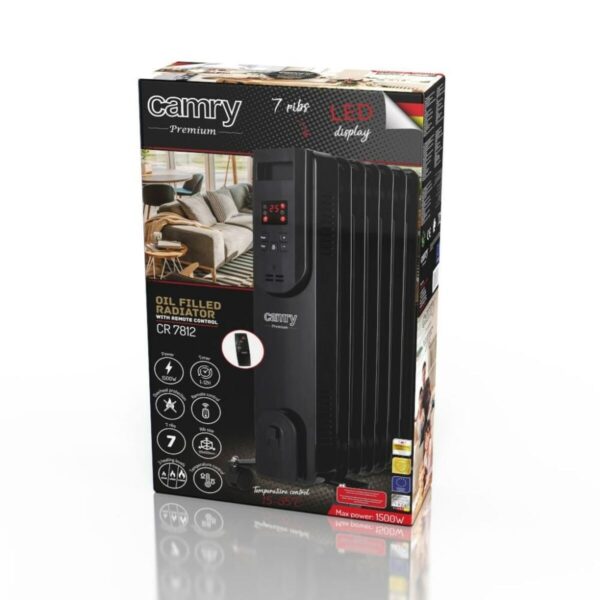 Oil-filled Radiator Adler CR 7812 Black 1500 W - Image 7