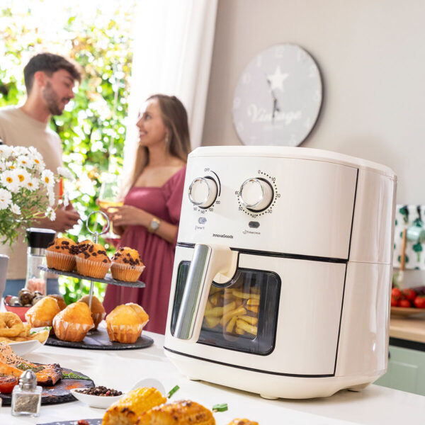 Air Fryer InnovaGoods Vynner Pro 6500 Cream 1700 W 6,5 L Stainless steel - Image 3