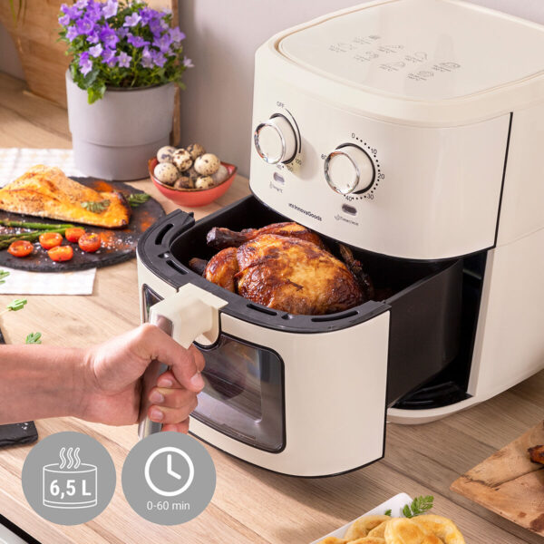 Air Fryer InnovaGoods Vynner Pro 6500 Cream 1700 W 6,5 L Stainless steel - Image 4