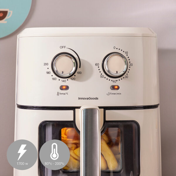 Air Fryer InnovaGoods Vynner Pro 6500 Cream 1700 W 6,5 L Stainless steel - Image 5
