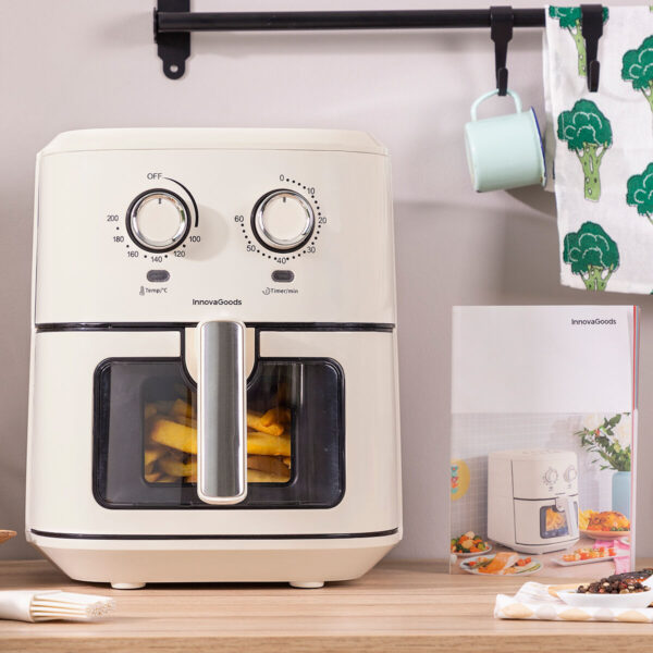 Air Fryer InnovaGoods Vynner Pro 6500 Cream 1700 W 6,5 L Stainless steel - Image 7