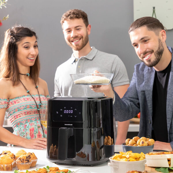 Air Fryer with Weighing Scale InnovaGoods Fryinn Balance 5000 Black 1500 W 5 L Stainless steel - Image 3