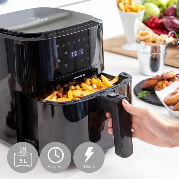 Air Fryer with Weighing Scale InnovaGoods Fryinn Balance 5000 Black 1500 W 5 L Stainless steel - Image 5