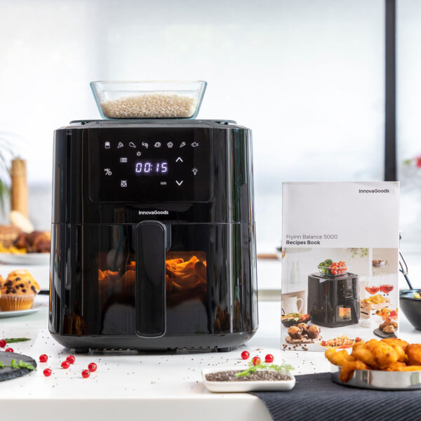Air Fryer with Weighing Scale InnovaGoods Fryinn Balance 5000 Black 1500 W 5 L Stainless steel - Image 7