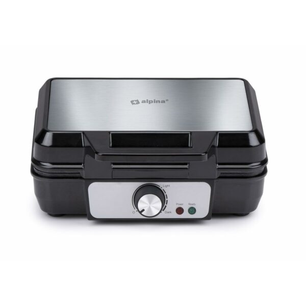 Waffle Maker Alpina 1000 W Silver - Image 2