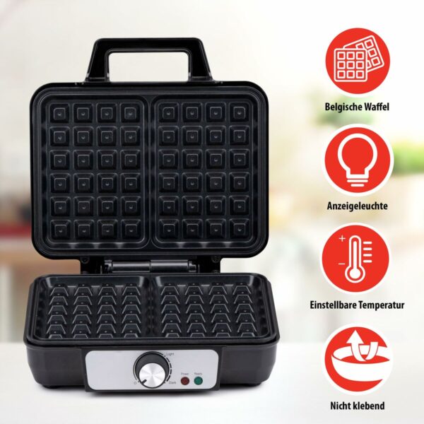 Waffle Maker Alpina 1000 W Silver - Image 5