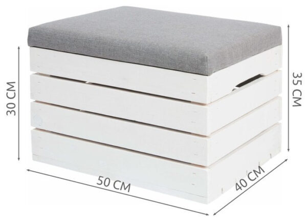 Wooden pouffe - chest - Image 2
