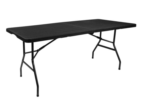 Folding garden table black 180cm - Image 5