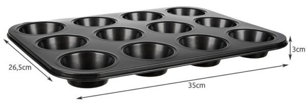 Baking tray + 12 silicone molds - Image 3