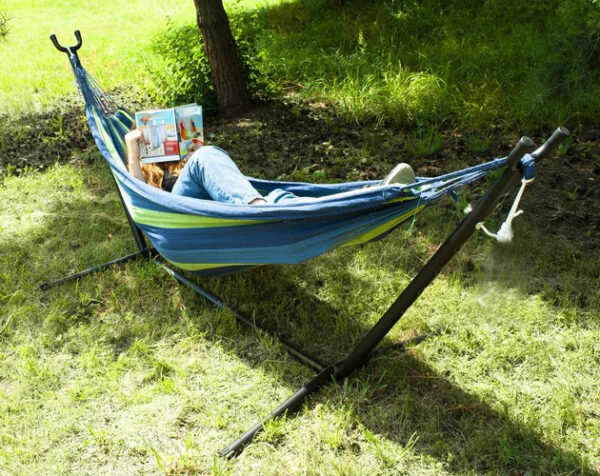 Garden hammock 200x150cm with frame - Image 14