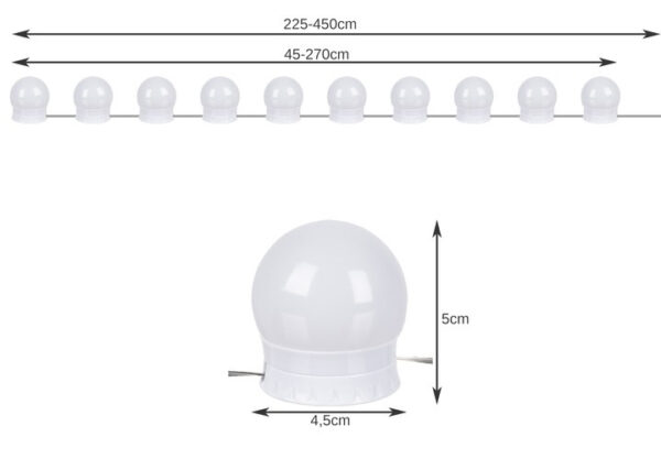 LED mirror/dressing table lights - 10 pcs. - Image 4