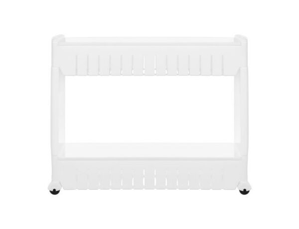 Mobile kitchen shelf on wheels, white - Image 4